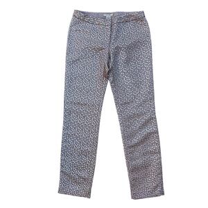 DYLAN & ROSE Women's Metallic Jacquard Pants Size 0 Polka Dot